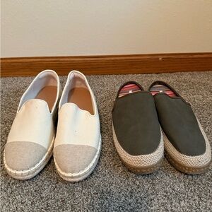 Muk Luks Women's Slip-On Shoes - Cream and Olive